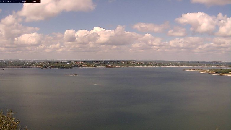 Lake Travis webcam, September 17, 2015 10:45 AM CT