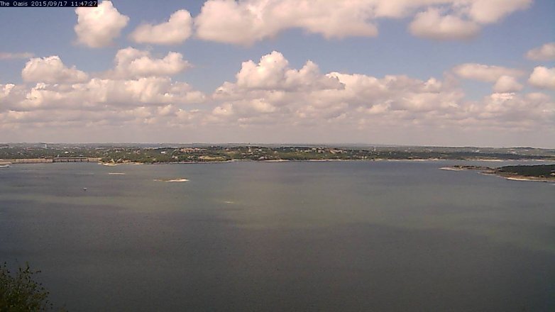 Lake Travis webcam, September 17, 2015 10:55 AM CT