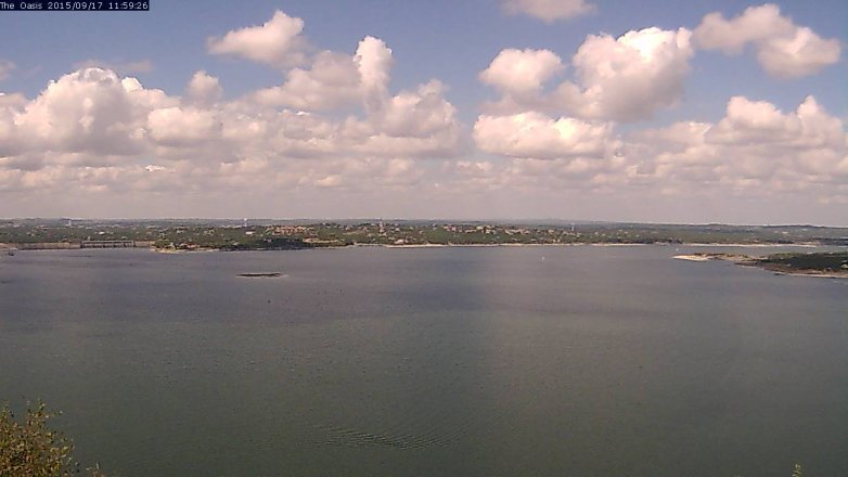 Lake Travis webcam, September 17, 2015 11:05 AM CT