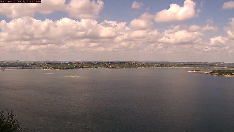 Lake Travis webcam, September 17, 2015 11:10 AM CT