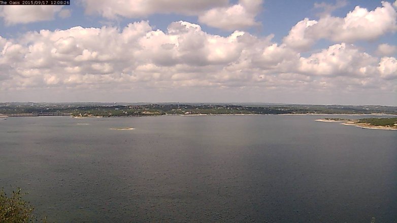 Lake Travis webcam, September 17, 2015 11:15 AM CT