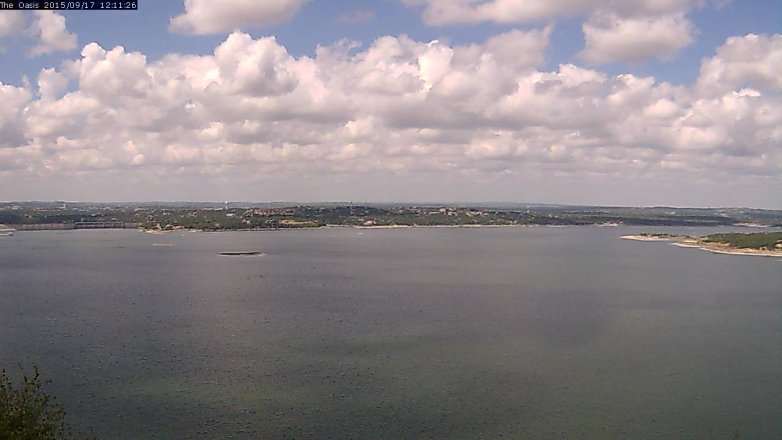 Lake Travis webcam, September 17, 2015 11:20 AM CT