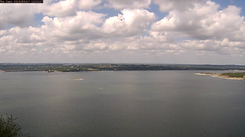 Lake Travis webcam, September 17, 2015 11:30 AM CT