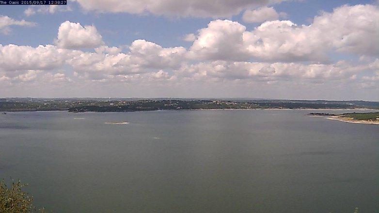 Lake Travis webcam, September 17, 2015 11:45 AM CT