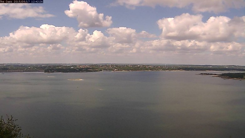 Lake Travis webcam, September 17, 2015 11:50 AM CT