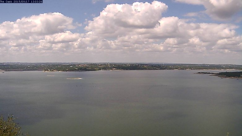 Lake Travis webcam, September 17, 2015 12:10 PM CT