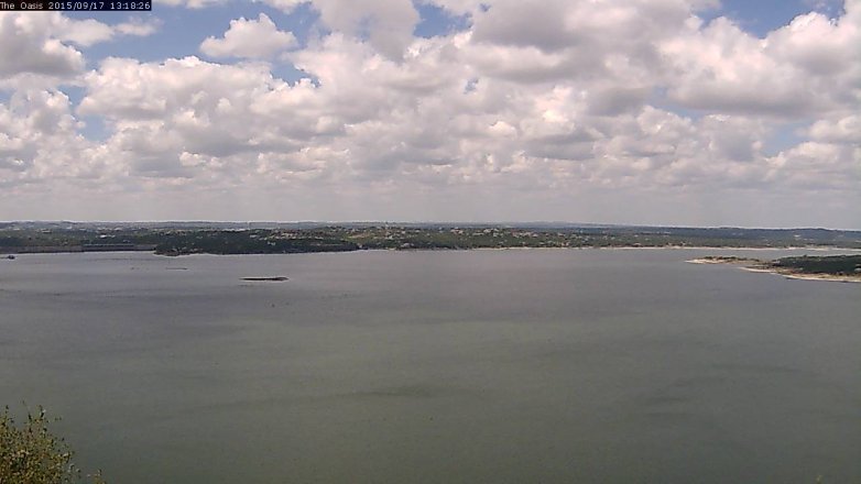 Lake Travis webcam, September 17, 2015 12:25 PM CT