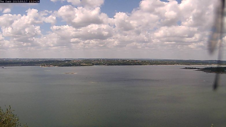 Lake Travis webcam, September 17, 2015 12:30 PM CT