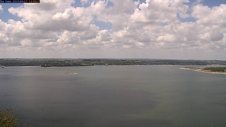 Lake Travis webcam, September 17, 2015 12:45 PM CT