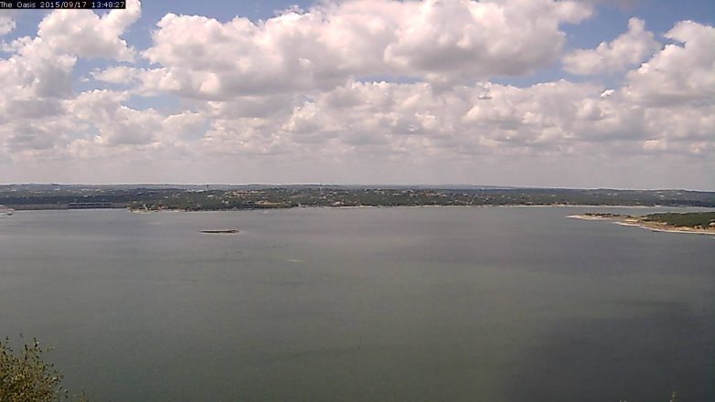 Lake Travis webcam, September 17, 2015 12:55 PM CT