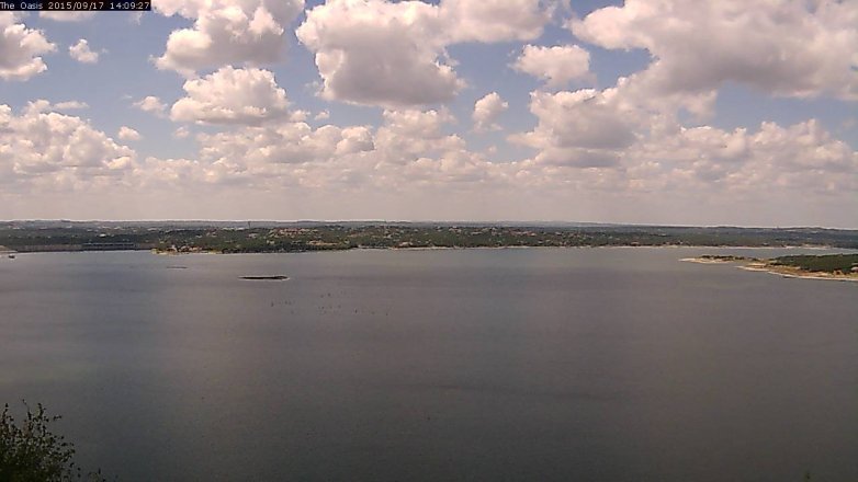 Lake Travis webcam, September 17, 2015 1:15 PM CT