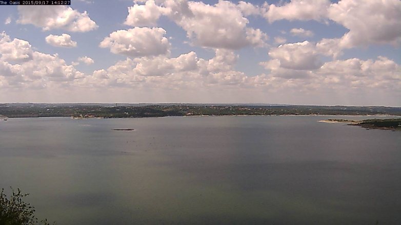 Lake Travis webcam, September 17, 2015 1:20 PM CT
