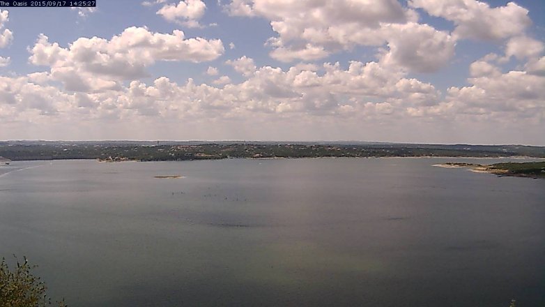 Lake Travis webcam, September 17, 2015 1:30 PM CT