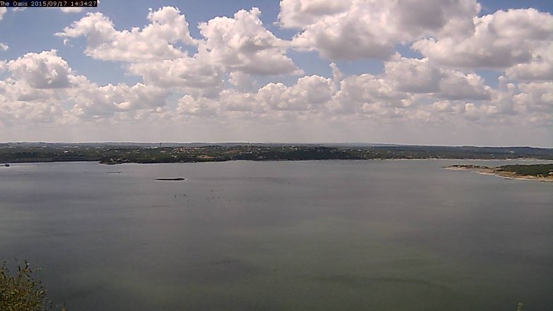 Lake Travis webcam, September 17, 2015 1:40 PM CT