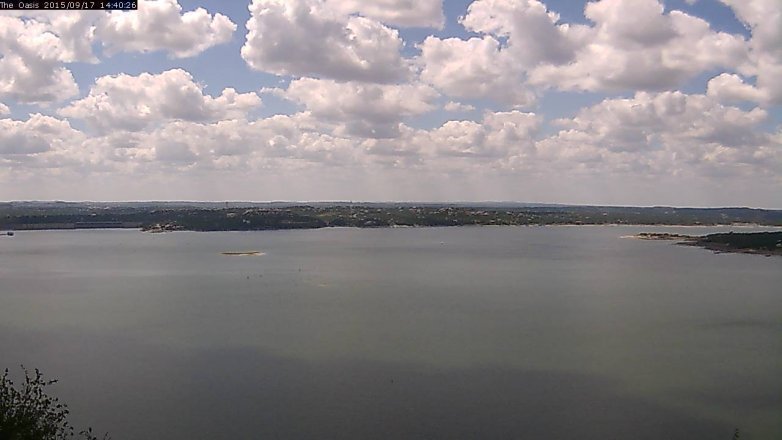 Lake Travis webcam, September 17, 2015 1:45 PM CT