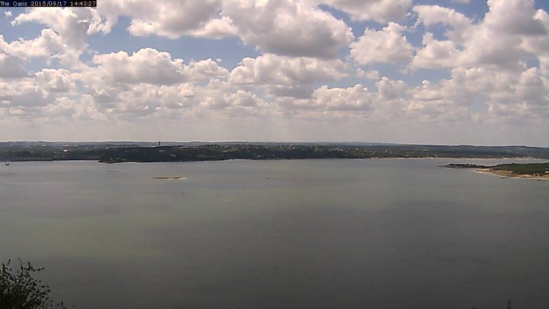 Lake Travis webcam, September 17, 2015 1:50 PM CT