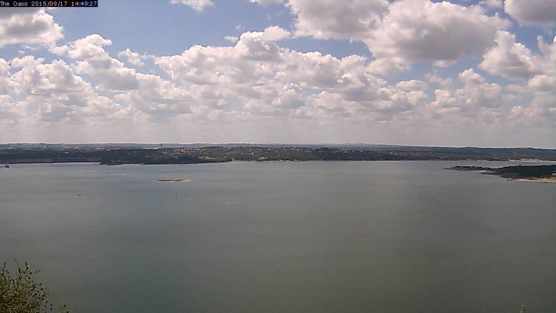 Lake Travis webcam, September 17, 2015 1:55 PM CT
