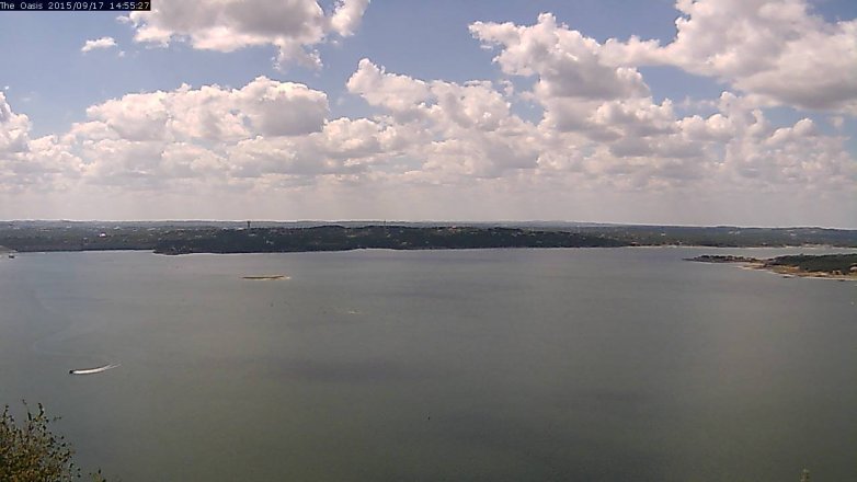 Lake Travis webcam, September 17, 2015 2:00 PM CT