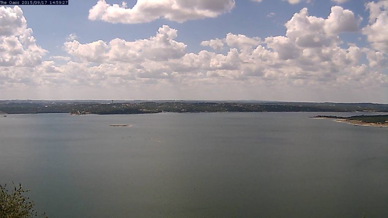 Lake Travis webcam, September 17, 2015 2:05 PM CT