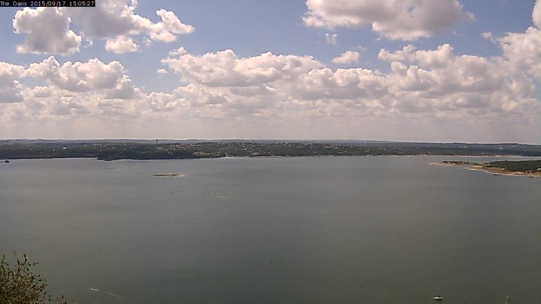 Lake Travis webcam, September 17, 2015 2:10 PM CT