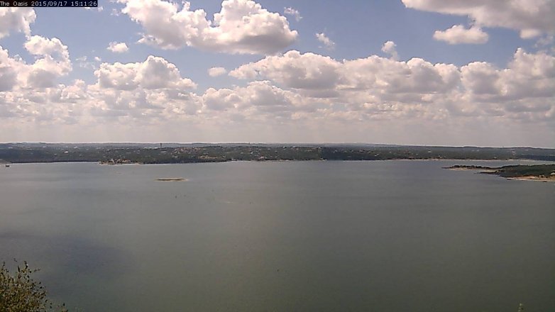 Lake Travis webcam, September 17, 2015 2:15 PM CT