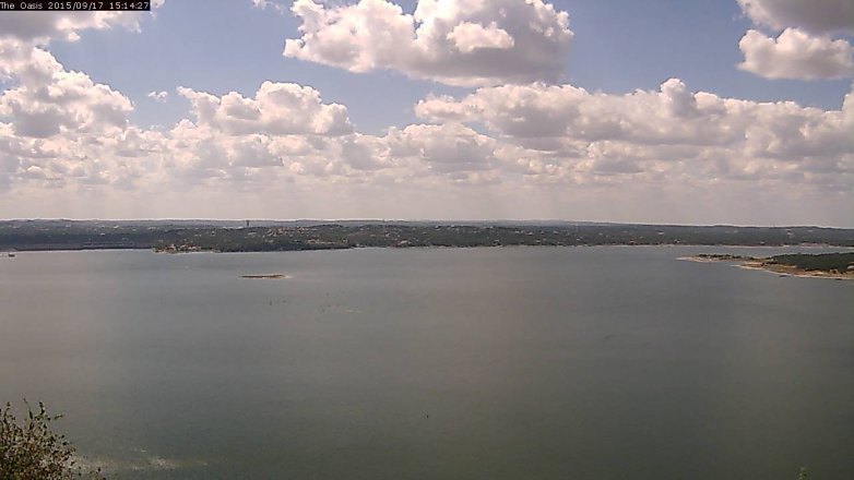 Lake Travis webcam, September 17, 2015 2:20 PM CT