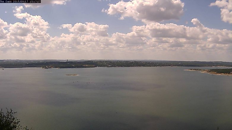Lake Travis webcam, September 17, 2015 2:25 PM CT