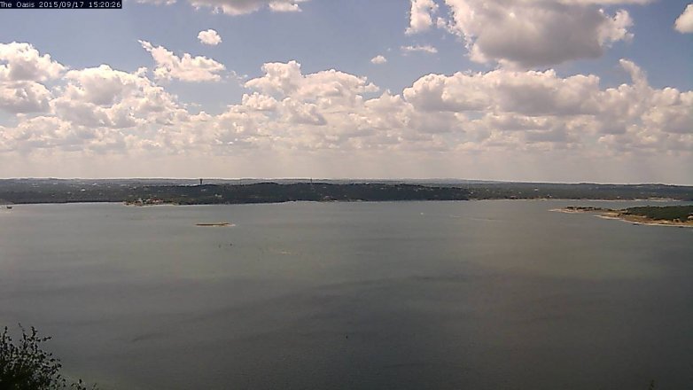 Lake Travis webcam, September 17, 2015 2:30 PM CT