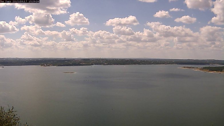 Lake Travis webcam, September 17, 2015 2:35 PM CT