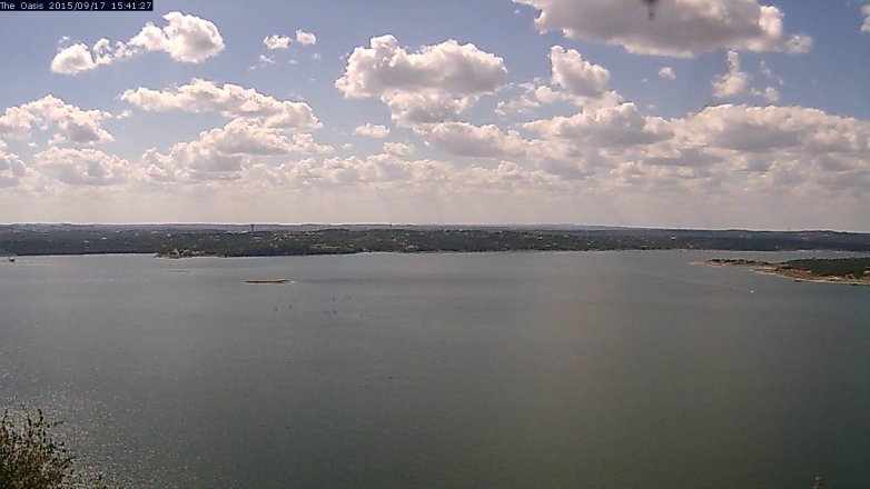 Lake Travis webcam, September 17, 2015 2:45 PM CT