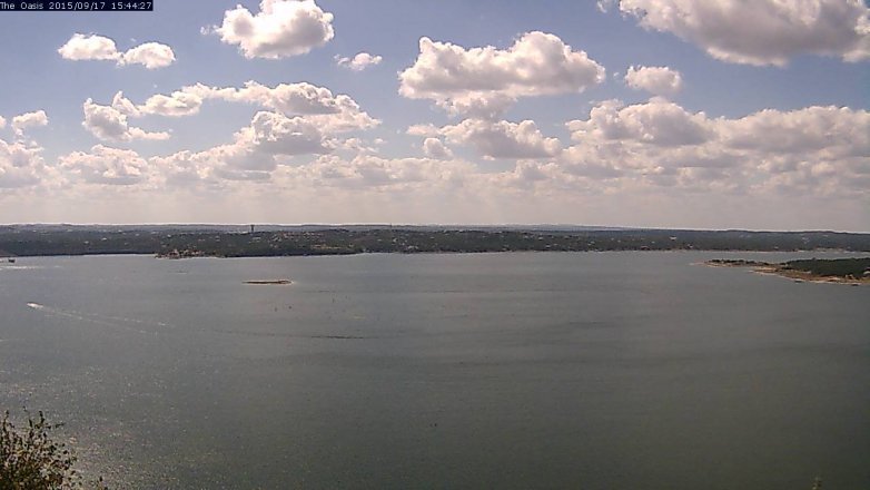 Lake Travis webcam, September 17, 2015 2:50 PM CT