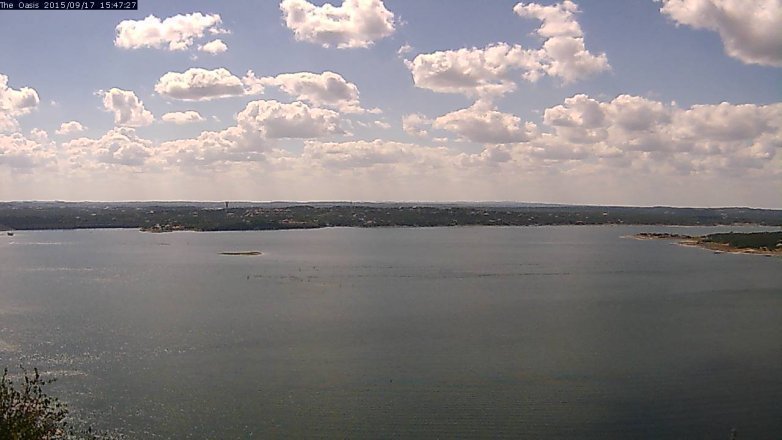 Lake Travis webcam, September 17, 2015 2:55 PM CT