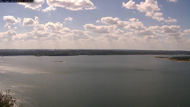 Lake Travis webcam, September 17, 2015 3:05 PM CT