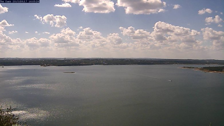 Lake Travis webcam, September 17, 2015 3:10 PM CT