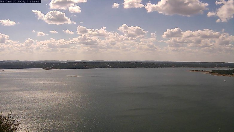 Lake Travis webcam, September 17, 2015 3:20 PM CT