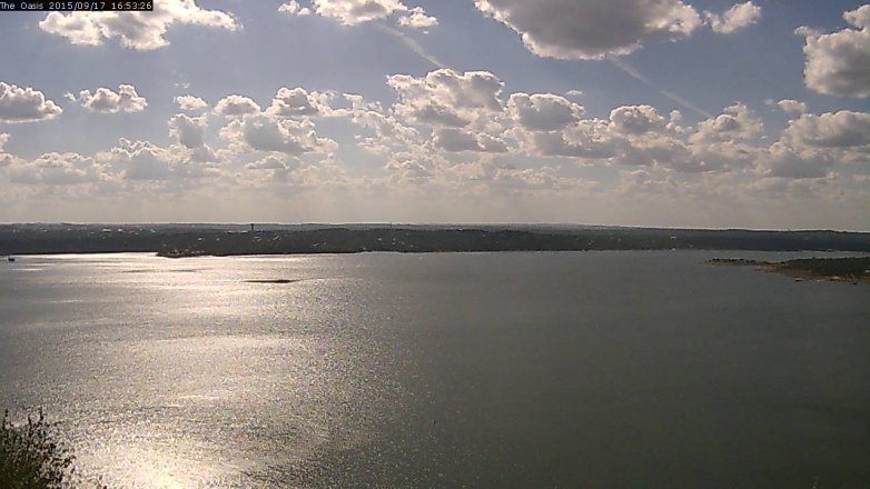 Lake Travis webcam, September 17, 2015 4:00 PM CT