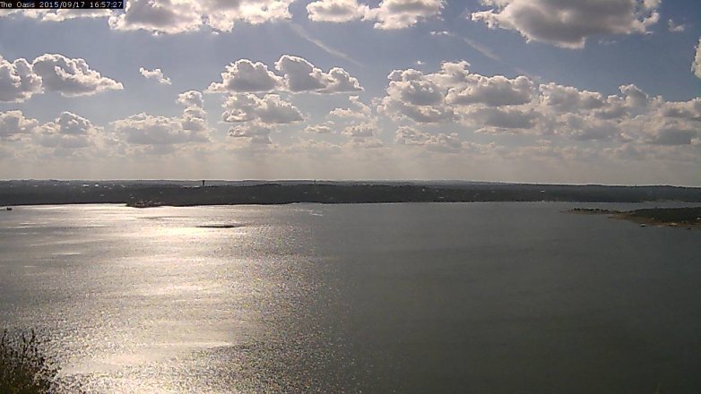 Lake Travis webcam, September 17, 2015 4:05 PM CT