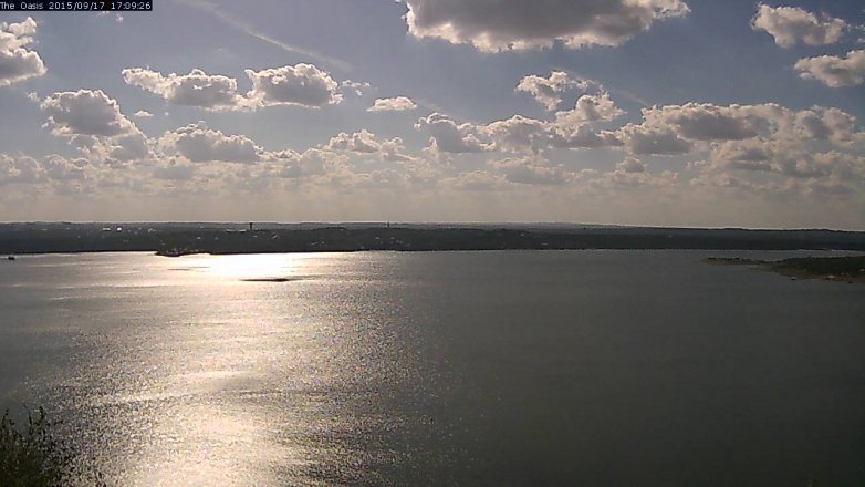 Lake Travis webcam, September 17, 2015 4:15 PM CT