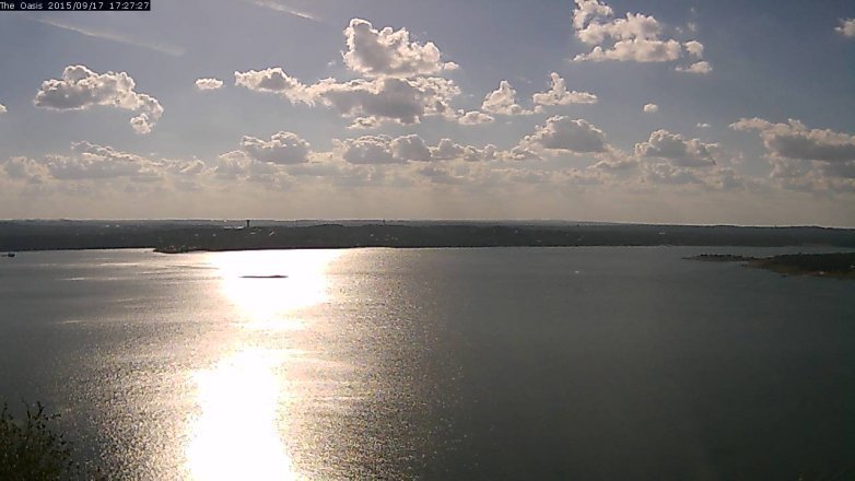 Lake Travis webcam, September 17, 2015 4:35 PM CT