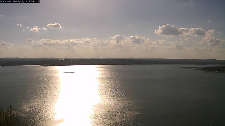 Lake Travis webcam, September 17, 2015 4:50 PM CT