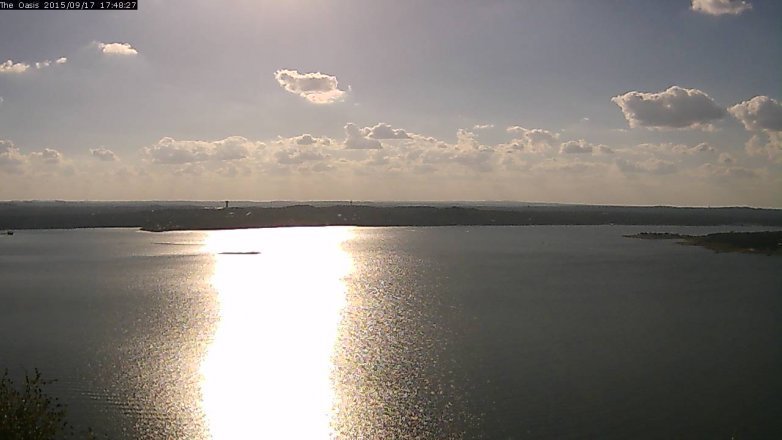 Lake Travis webcam, September 17, 2015 4:55 PM CT