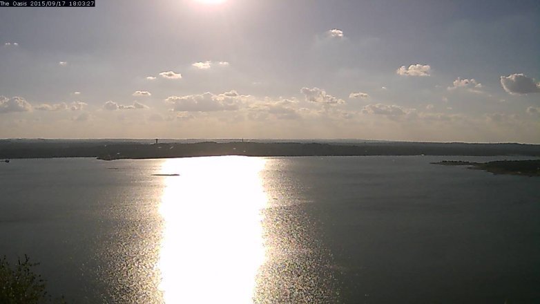 Lake Travis webcam, September 17, 2015 5:10 PM CT