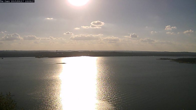 Lake Travis webcam, September 17, 2015 5:15 PM CT