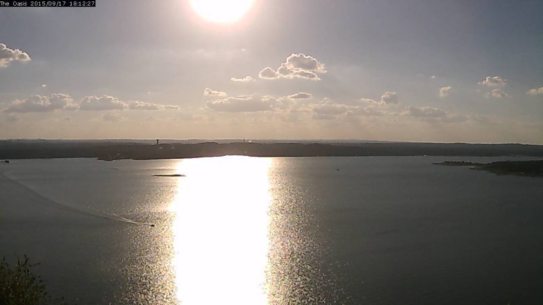 Lake Travis webcam, September 17, 2015 5:20 PM CT