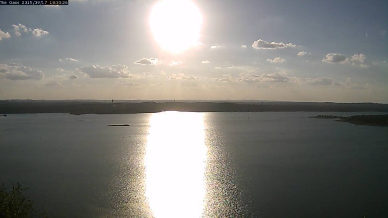 Lake Travis webcam, September 17, 2015 5:40 PM CT