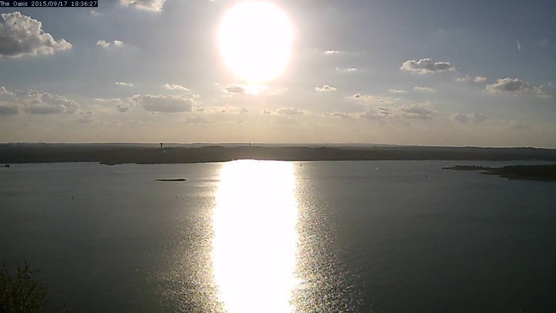 Lake Travis webcam, September 17, 2015 5:45 PM CT