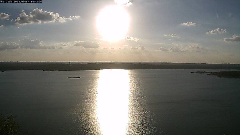 Lake Travis webcam, September 17, 2015 5:50 PM CT
