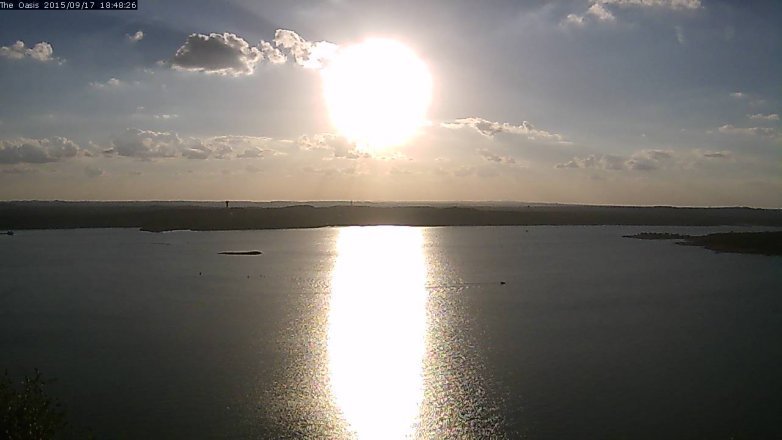 Lake Travis webcam, September 17, 2015 5:55 PM CT