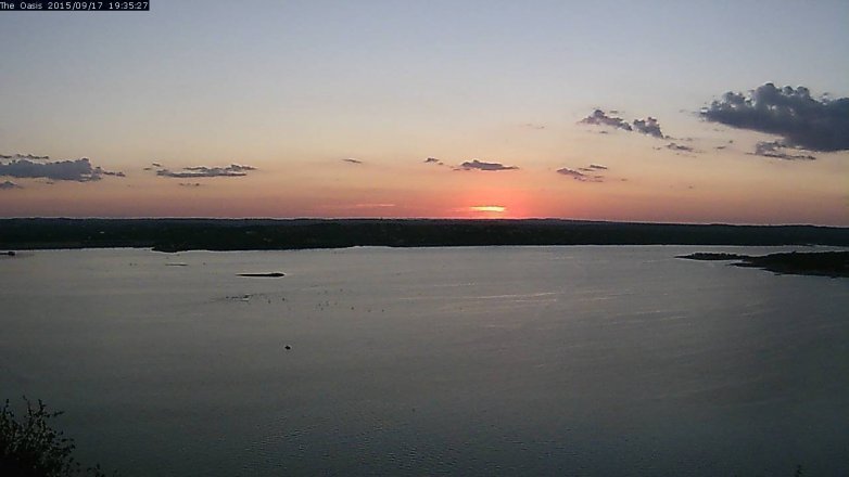 Lake Travis webcam, September 17, 2015 6:40 PM CT