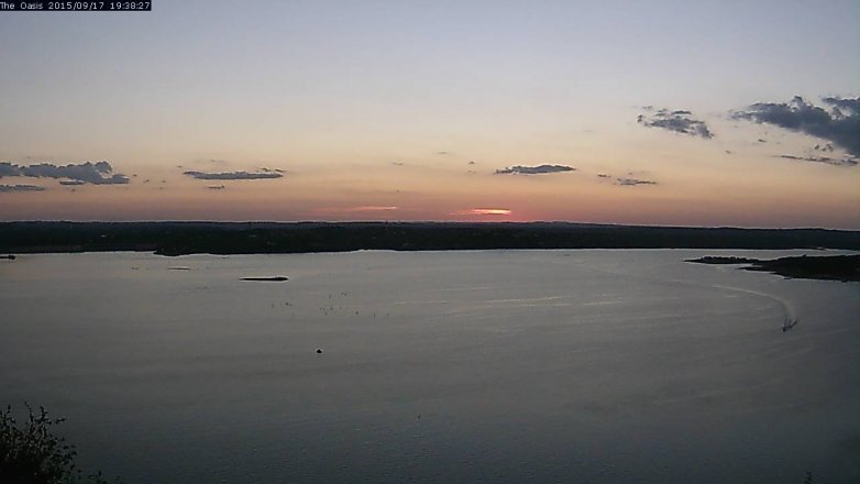 Lake Travis webcam, September 17, 2015 6:45 PM CT